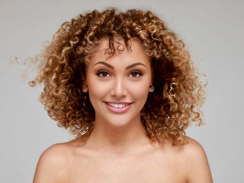 Wear and Go Glueless Wig Kinky Curly Wigs Short Curly Bob Human Hair Wigs for Women 180% Density Brazilian Unprocessed Virgin Human Hair Wigs with Bangs Ombre Blonde Wavy Color 14 inch